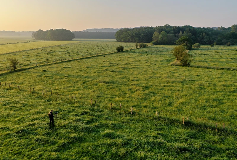Paysage vu depuis un drone