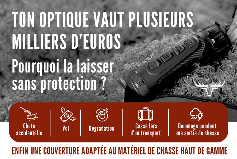 Your optics are worth several thousand euros. Why leave them unprotected? Delatte Insurance - Finally, coverage tailored for high-end hunting equipment.