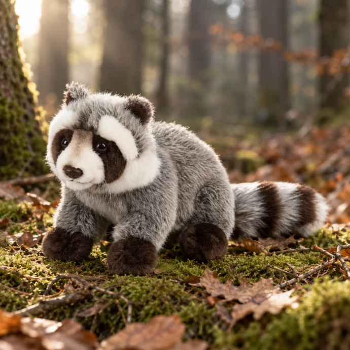 Peluche raton laveur foret