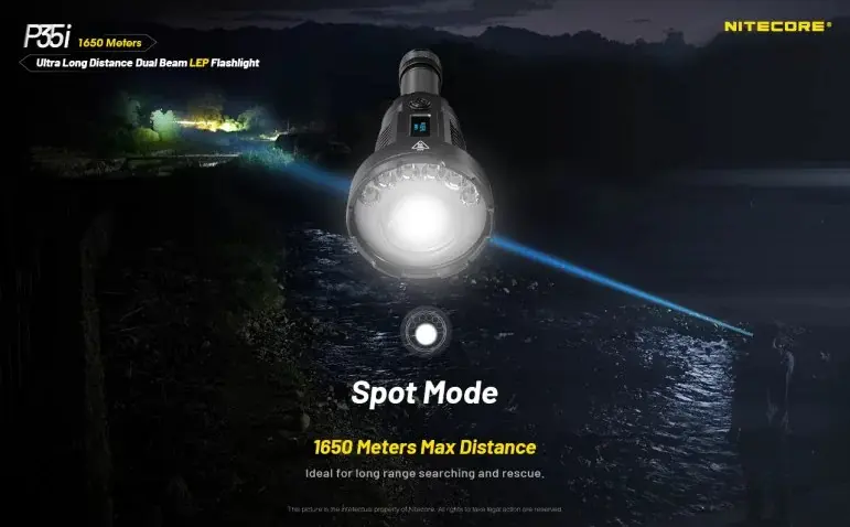lampe-nitecore-p35i-mode-spot-1650m.webp