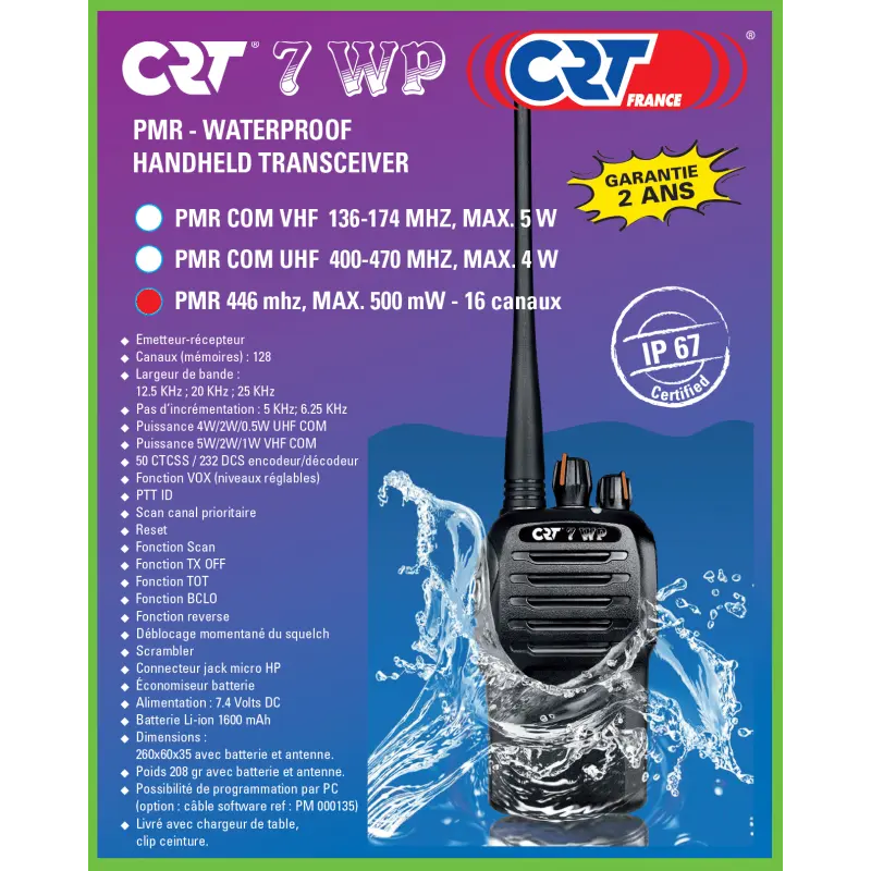 talkie-walkie-chasse-waterproof-crt7wp-vhf-packaging.webp