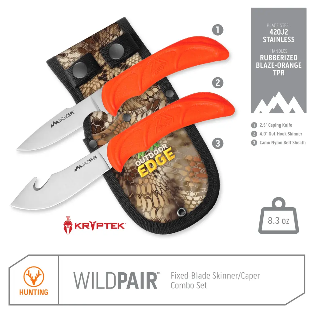WildPair Jagdmesser-Set – Combo für das Ausweiden und Häuten