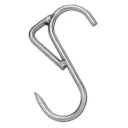 Set of 5 stainless steel S-hooks with ring - Strong and secure lifting