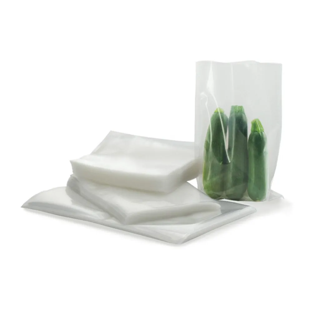 Structured vacuum bags for meat and food
