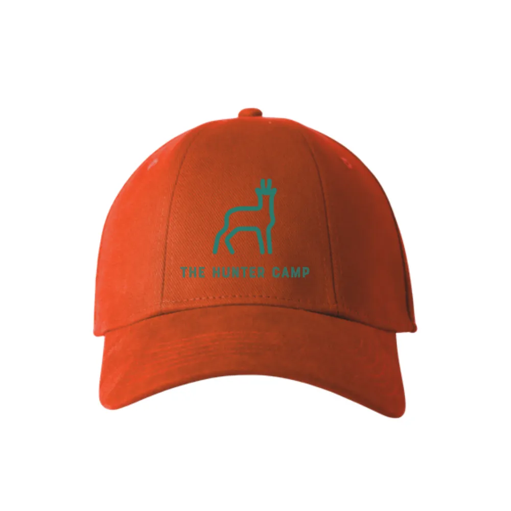 [AU-CA-CA] Orange gestickte Kappe The Hunter Camp | Hohe Sichtbarkeit & Naturstil