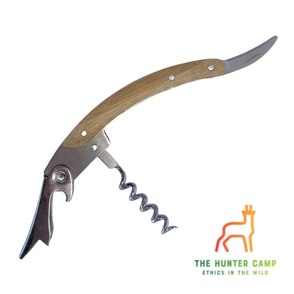 [AU-CA-SO] Sommelier kurkentrekker The Hunter Camp – Hout & RVS