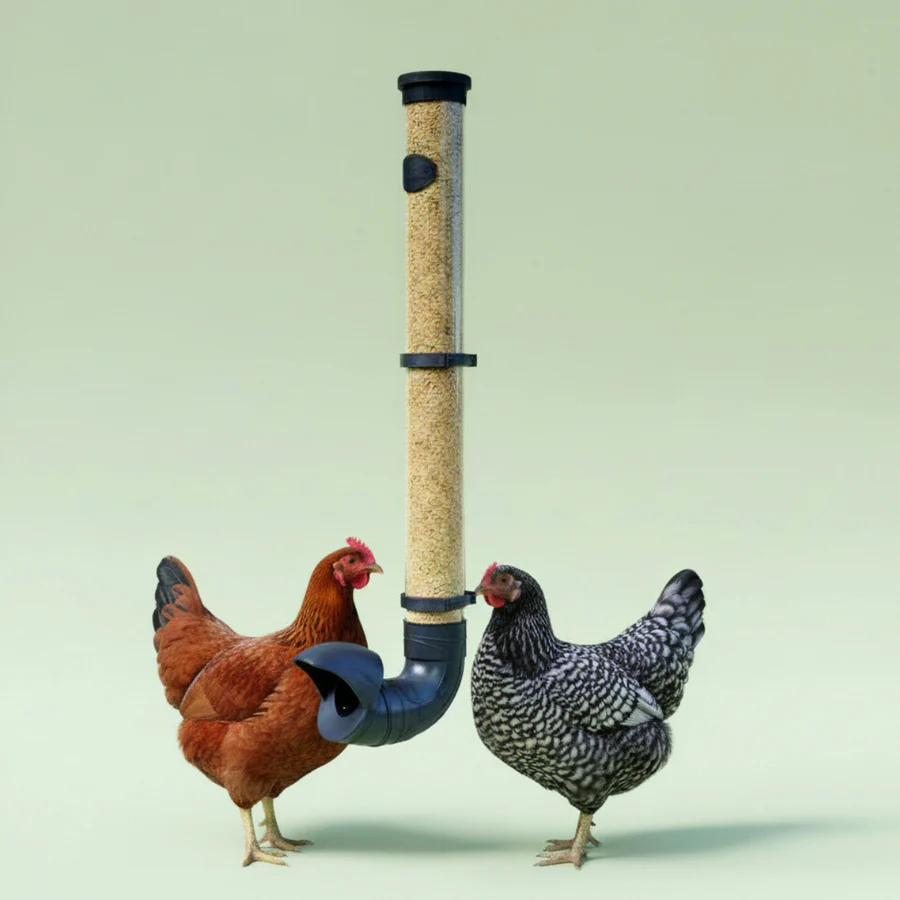 Mangeoire à volaille anti-gaspillage et anti-nuisibles pour poules (Opaque - 3kg)