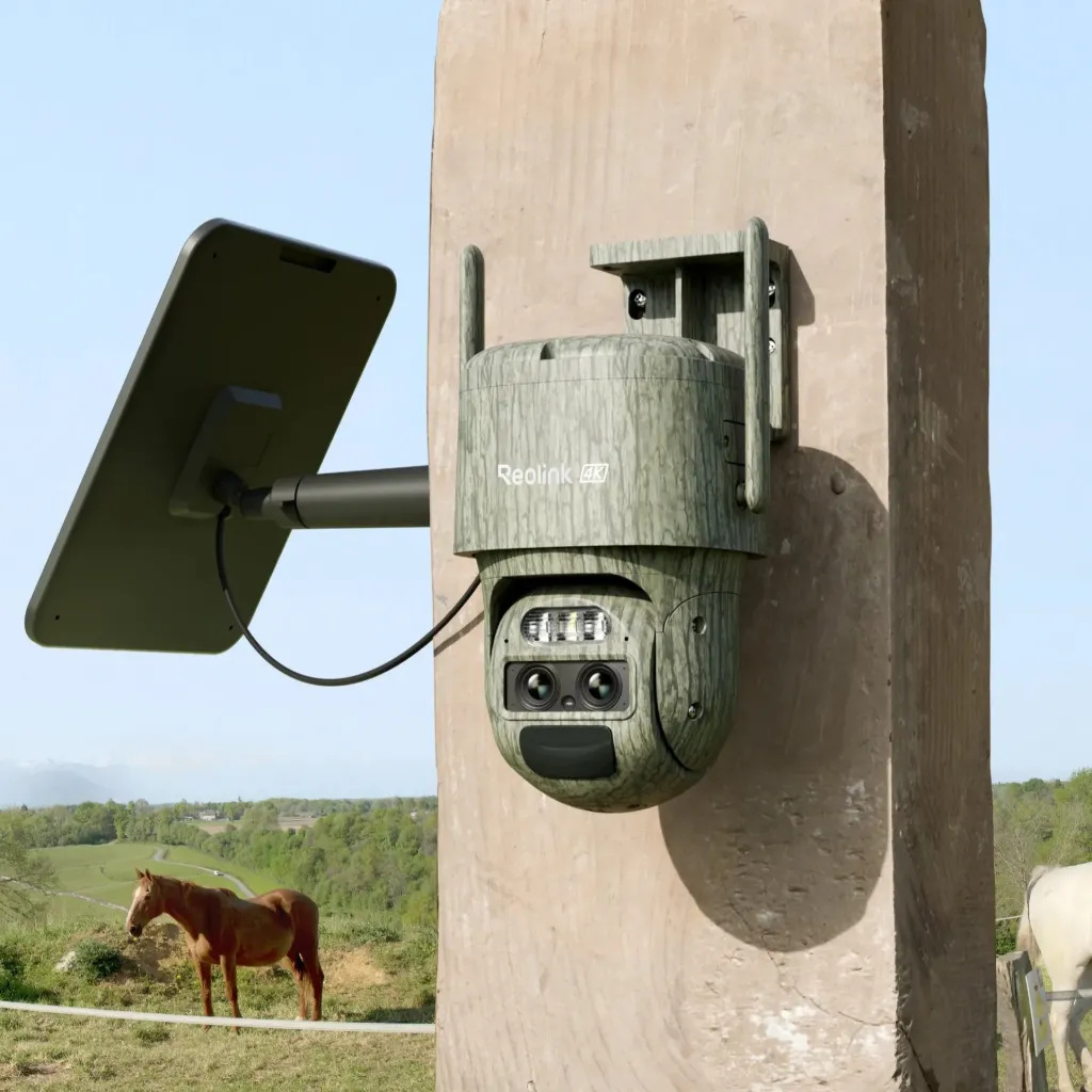 Reolink TrackMix LTE C – Caméra de surveillance 4G autonome avec double objectif et suivi intelligent (Noir)
