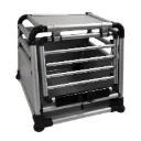 Honden transportbox van aluminium met ronde hoeken